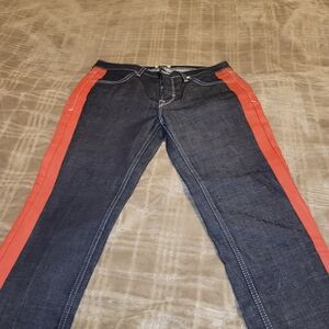Zadig and voltaire jeans with red side stripe. New without tags